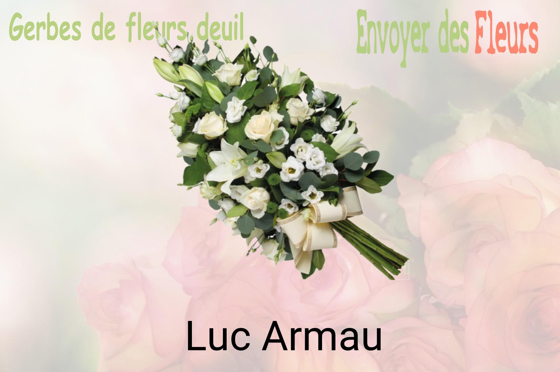 Gerbe de fleurs de deuil livrée à Luc-Armau